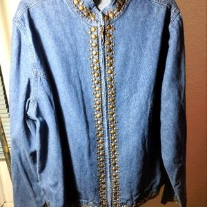 Denim stud jacket